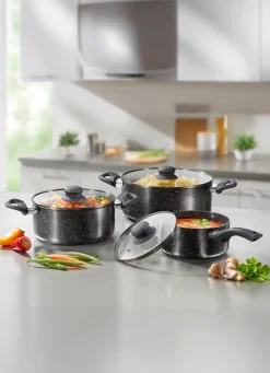Best BADER Topf-Set mit mit Hochleistungs-Granit-Keramik-Beschichtung schwarz
