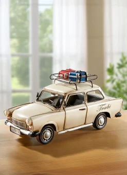 New BADER Trabant mit Dachgepäckträger CREMEWEISS