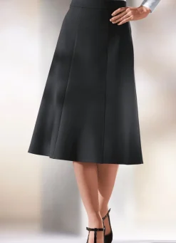 Online KLAUS MODELLE MADE IN GERMANY Tragangenehmer 6-Bahnenrock in 6 Farben SCHWARZ