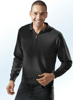 Best BADER Tragangenehmer Polopullover in 4 Farben SCHWARZ