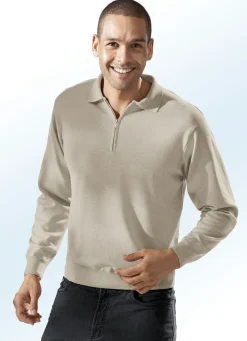 Outlet BADER Tragangenehmer Polopullover in 4 Farben BEIGE MELIERT