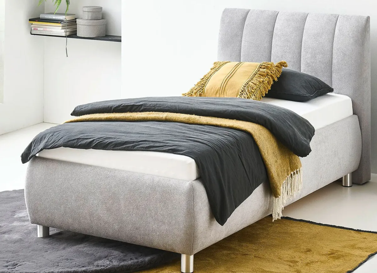 Discount BADER Traumhaft bequemes Polsterbett GRAU