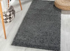 Outlet BADER Traumhaft flauschige Brücken und Teppiche in Shaggy-Qualität DUNKELGRAU