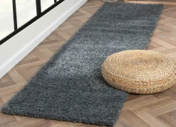 Outlet BADER Traumhaft flauschige Brücken und Teppiche in Shaggy-Qualität DUNKELGRAU