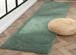 BADER Traumhaft flauschige Brücken und Teppiche in Shaggy-Qualität HELLGRÜN