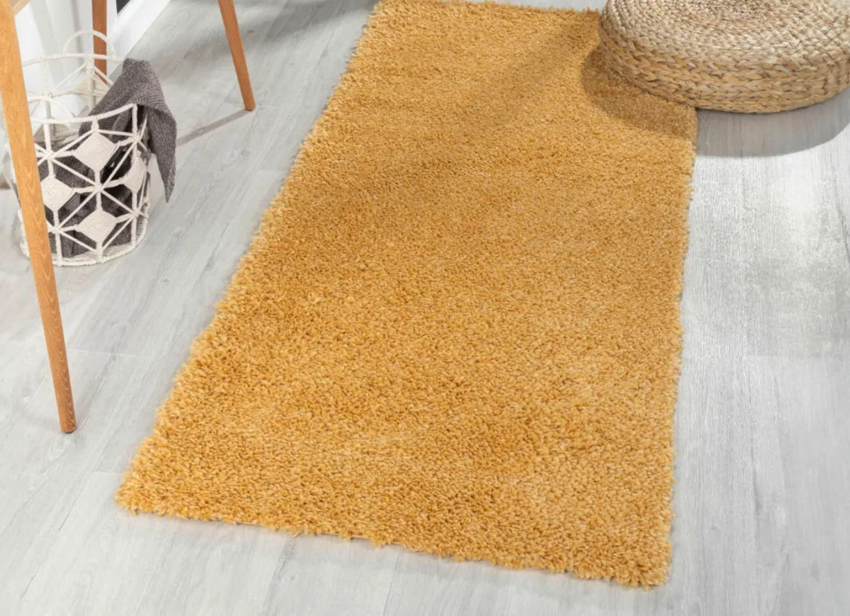 New BADER Traumhaft flauschige Brücken und Teppiche in Shaggy-Qualität GOLD
