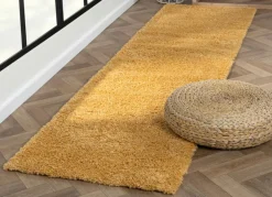 New BADER Traumhaft flauschige Brücken und Teppiche in Shaggy-Qualität GOLD