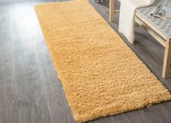New BADER Traumhaft flauschige Brücken und Teppiche in Shaggy-Qualität GOLD