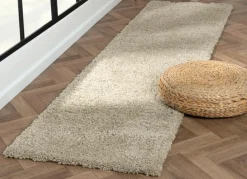 Online BADER Traumhaft flauschige Brücken und Teppiche in Shaggy-Qualität BEIGE