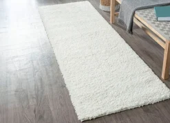 Clearance BADER Traumhaft flauschige Brücken und Teppiche in Shaggy-Qualität CREME