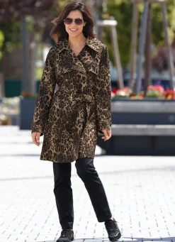 Clearance BADER Trenchcoat mit Gürtel CAMEL-SCHOKOBRAUN-SCHWARZ