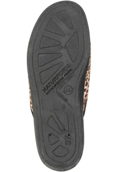 Best BADER Trendige Damen-Hausschuhe, im Leo-Look BRAUN