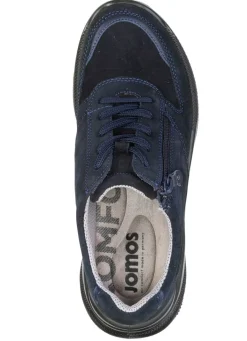 New BADER Trendige Damen-Schnürschuhe, Weite K, mit herausnehmbarem Fußbett DUNKELBLAU