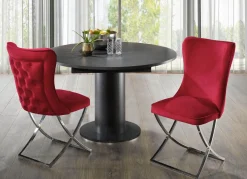 New BADER Trendige Esszimmer-Stühle, 2er-Set ROT