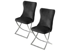 Best BADER Trendige Esszimmer-Stühle, 2er-Set SCHWARZ