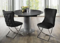 Best BADER Trendige Esszimmer-Stühle, 2er-Set SCHWARZ