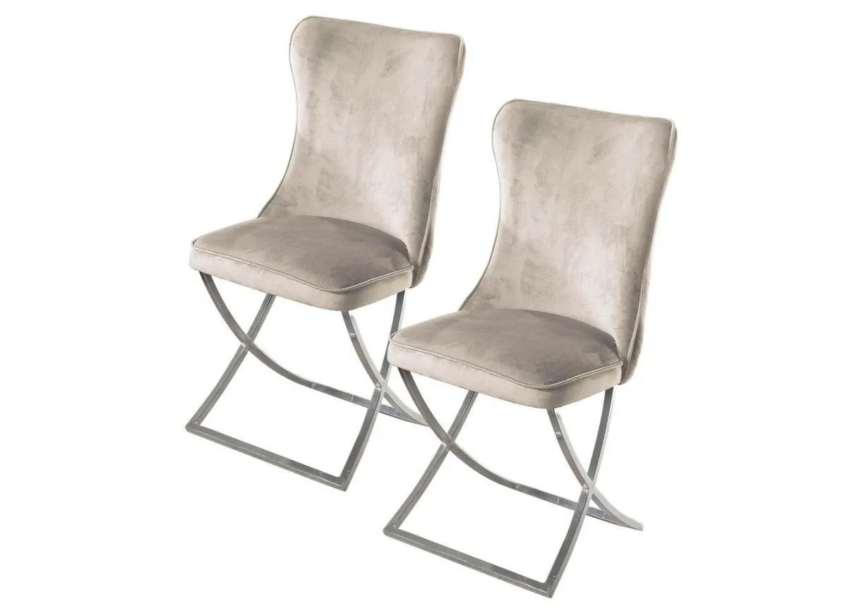 Online BADER Trendige Esszimmer-Stühle, 2er-Set CREME