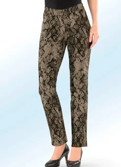 Clearance BADER Trendige, praktische Wendehose SCHWARZ-NUGAT