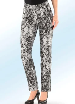 Discount BADER Trendige, praktische Wendehose SCHWARZ-GRAU