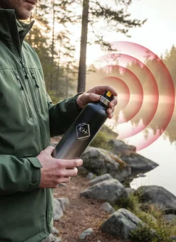 Online BADER Trinkflasche mit Alarm schwarz-grau