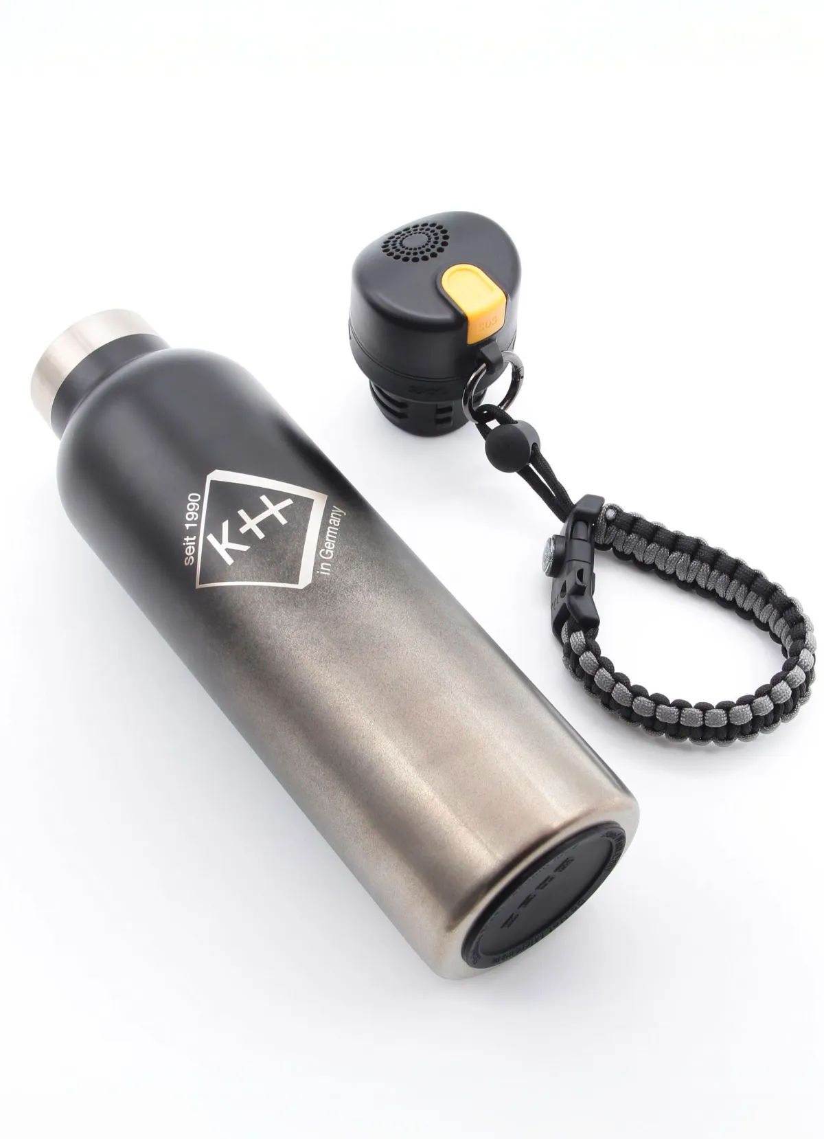 Online BADER Trinkflasche mit Alarm schwarz-grau