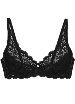 Outlet BADER Triumph Amourette Bügel-BH aus zarter Elastikspitze SCHWARZ