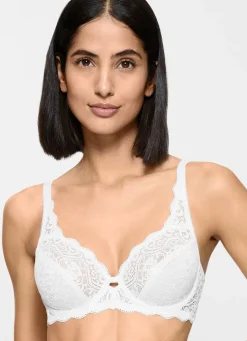 Clearance BADER Triumph Amourette Bügel-BH aus zarter Elastikspitze WEISS