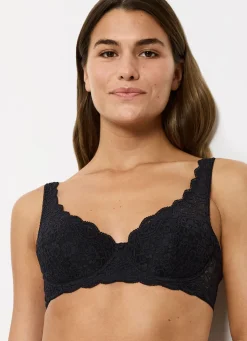 BADER Triumph Amourette Bügel-BH mit Elastikspitze SCHWARZ