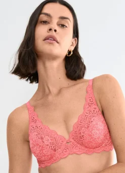 Hot BADER Triumph Amourette Bügel-BH aus zarter Elastikspitze FLAMINGO