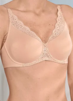 Clearance BADER Triumph Amourette Minimzer-Bügel-BH mit Elastikspitze PUDER