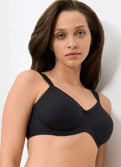 Online BADER Triumph Essential Minimizer Bügel-BH mit jacquarddessinierten Cups schwarz