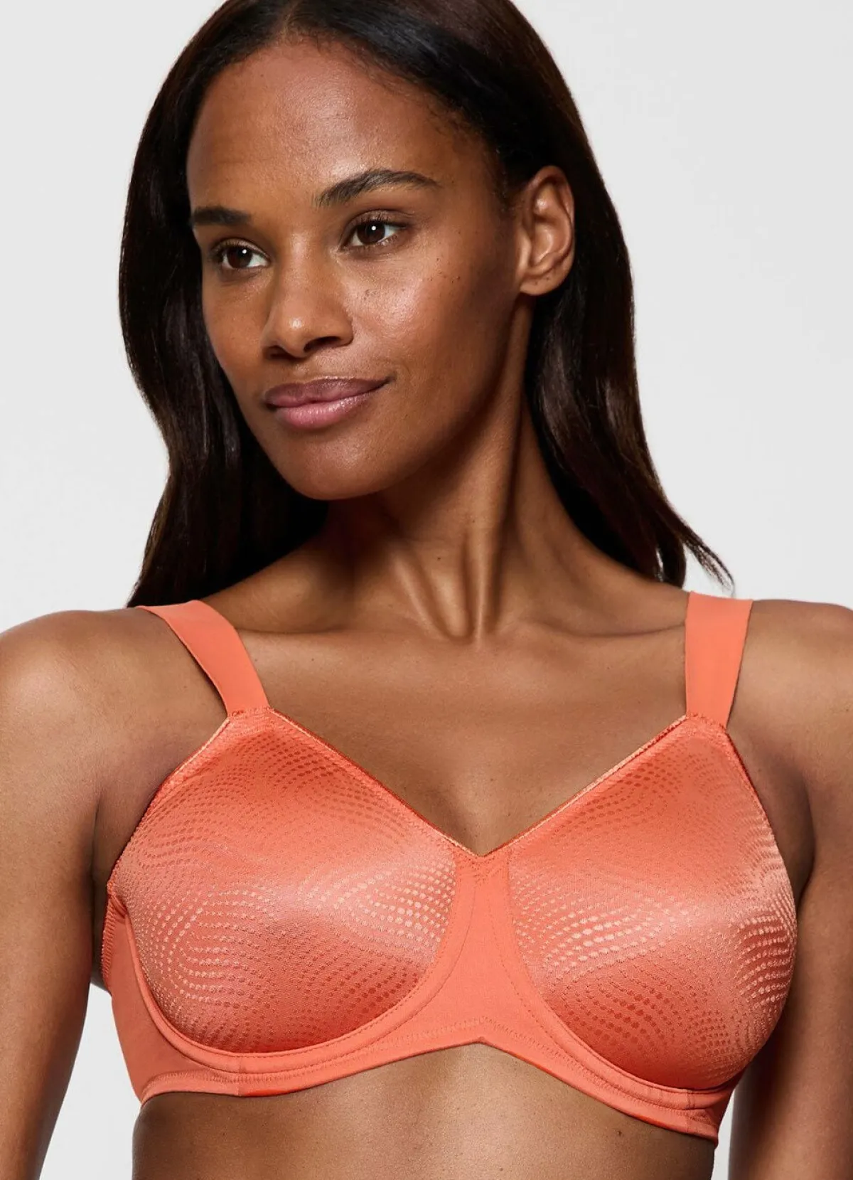 New BADER Triumph Essential Minimizer Bügel-BH mit jacquarddessinierten Cups terra