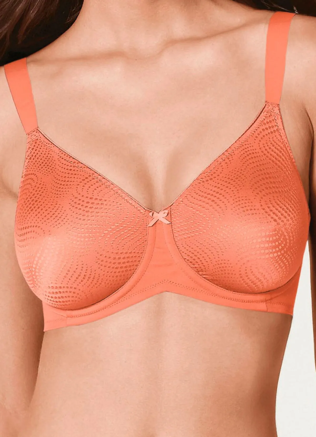 New BADER Triumph Essential Minimizer Bügel-BH mit jacquarddessinierten Cups terra
