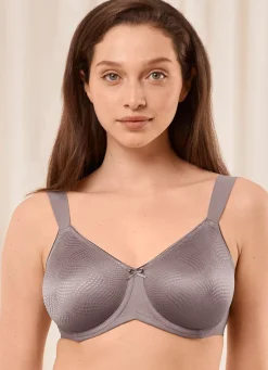 New BADER Triumph Essential Minimizer Bügel-BH mit jacquarddessinierten Cups taupe