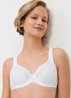 Hot TRIUMPH Modern Lace+Cotton Bügel-BH mit Elastikspitze WEISS