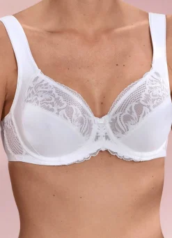 Hot TRIUMPH Modern Lace+Cotton Bügel-BH mit Elastikspitze WEISS