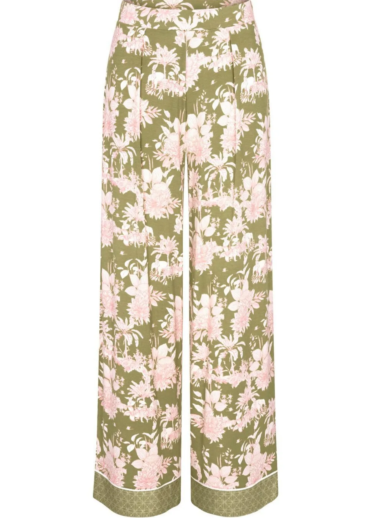 TRIUMPH -Aura Spotlight Hose mit hübschem Druckdessin PISTAZIE-ROSA-ECRU