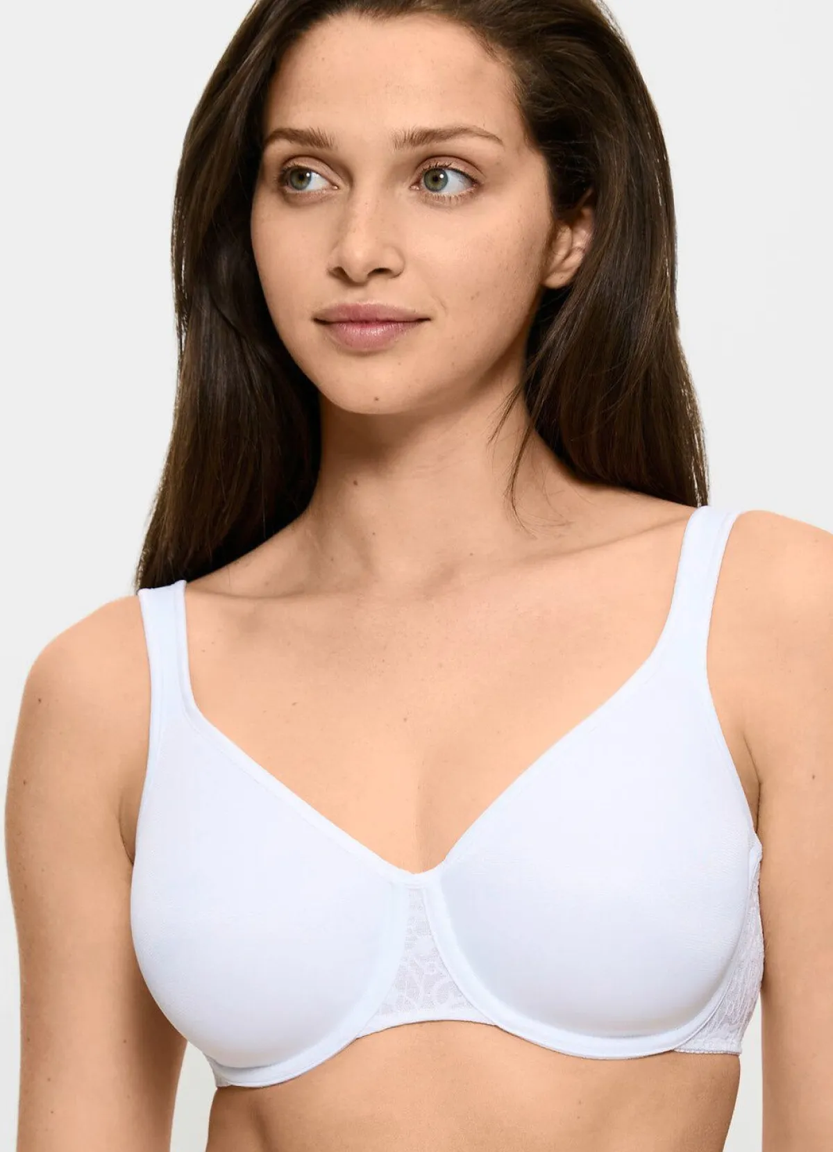 Discount BADER Triumph-Comfort Minimizer-Bügel-BH mit elastischer Tüllstickereispitze WEISS