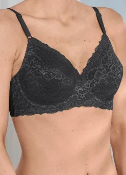 Hot BADER Triumph-Compliment Bügel-BH mit hübscher Spitze SCHWARZ