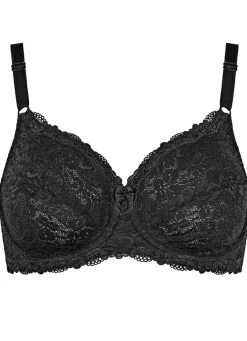 Hot BADER Triumph-Compliment Bügel-BH mit hübscher Spitze SCHWARZ
