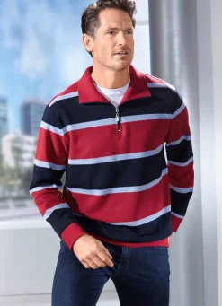 Sale BADER Troyer aus reiner Baumwolle ROT-MARINE