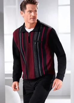 BADER Troyer mit Brusttasche SCHWARZ-BORDEAUX-ANTHRAZIT