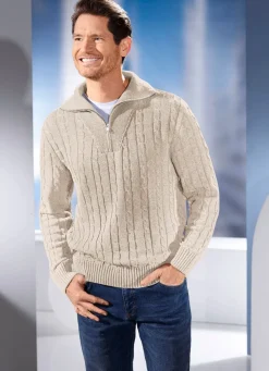 Sale BADER Troyer mit kurzem Reißverschluss in 5 Farben BEIGE