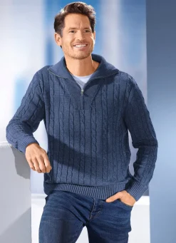 New BADER Troyer mit kurzem Reißverschluss in 5 Farben JEANSBLAU