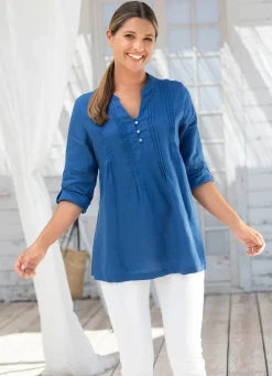 Sale BADER Tunika mit Schmuckknöpfen JEANSBLAU