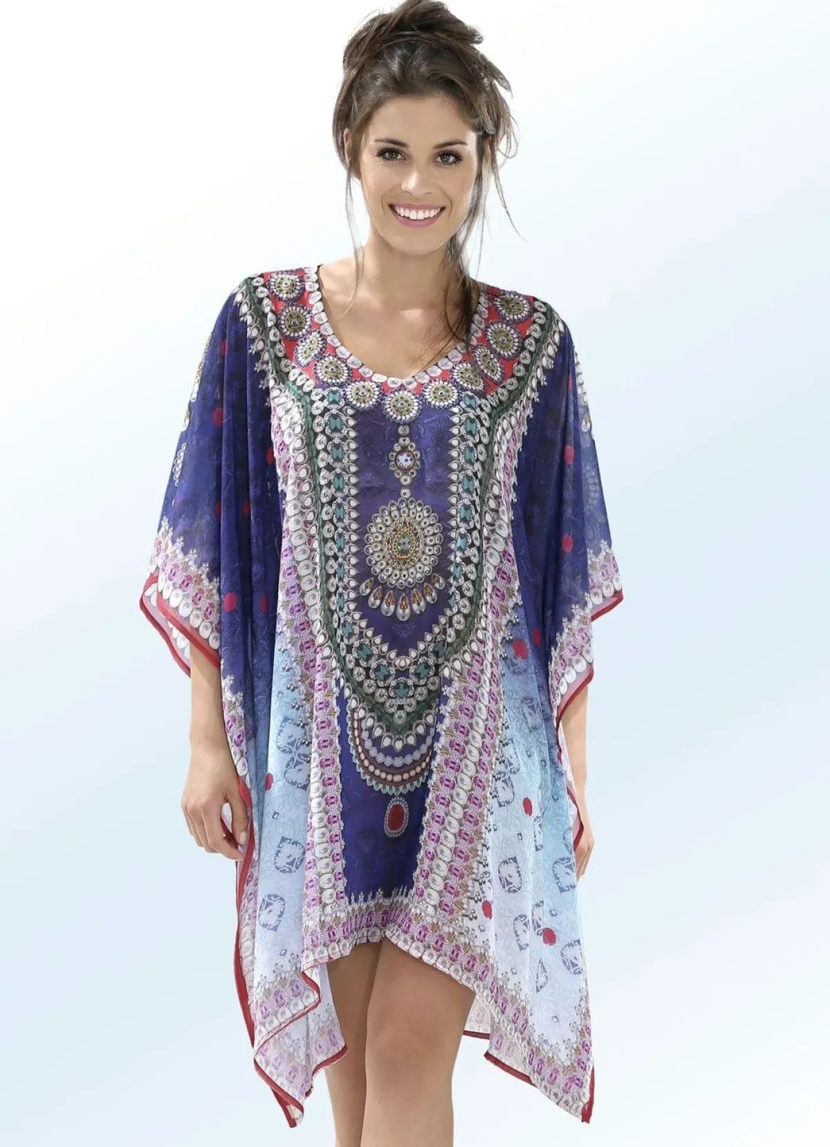 Hot BADER Tunika mit Schmucksteinchen MULTICOLOR