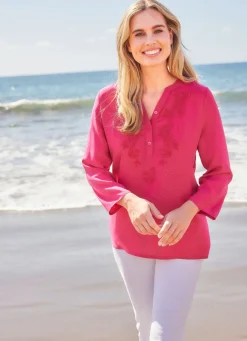 Online BADER Tunika mit Stickerei PINK