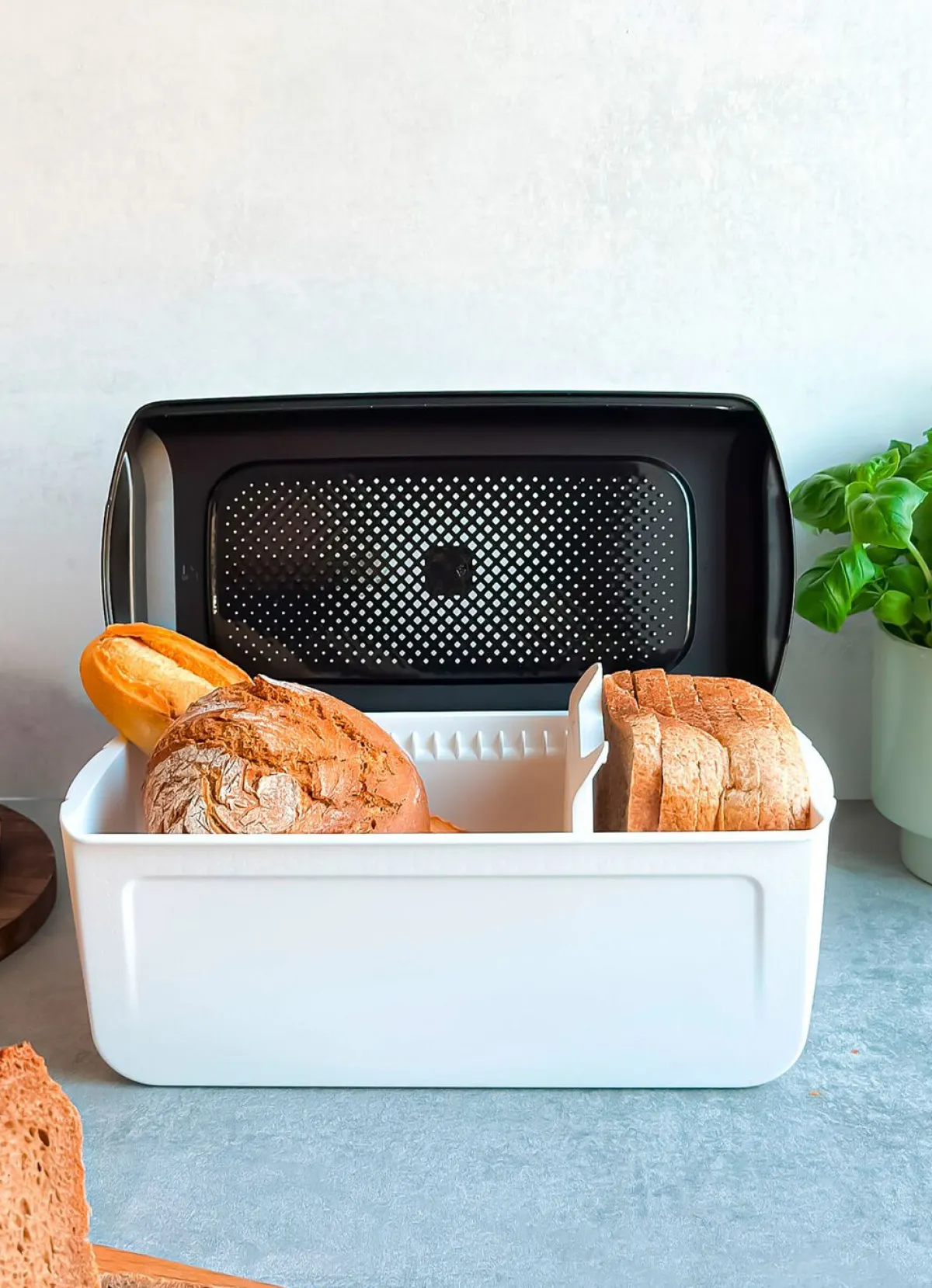 Clearance Tupperware BreadSmart Brotbehälter WEISS-SCHWARZ