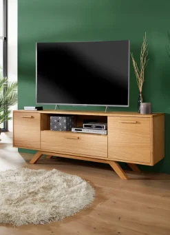 Clearance BADER TV-Longboard mit massiven Holzbeinen und Holzgriffen EICHE