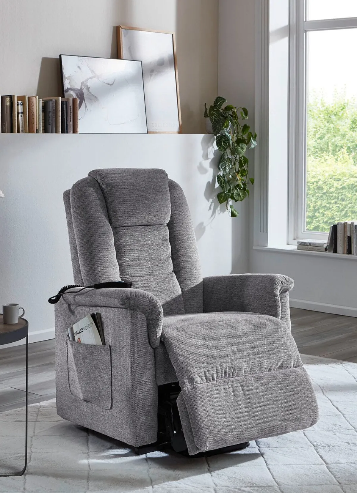 Outlet BADER TV-Sessel mit Motor und Aufstehhilfe GRAU